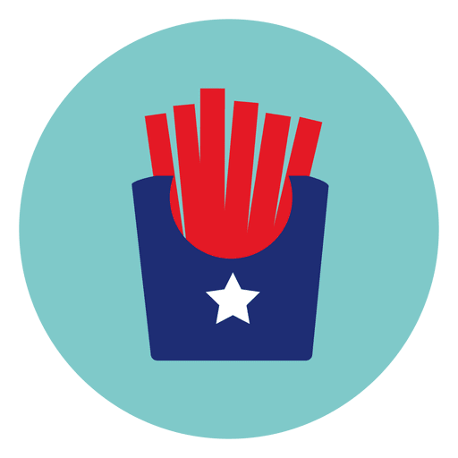 French Fries Round Icon