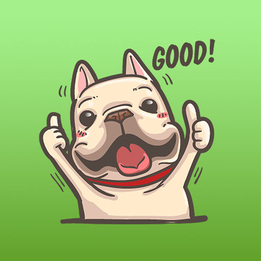 Pilo The French Bulldog Stickers