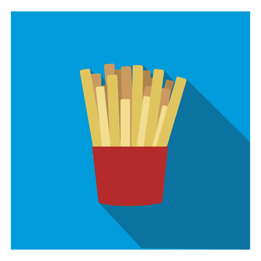 French Fries Square Icon