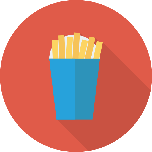 French Fries Icon Food And Drinks Dinosoftlabs