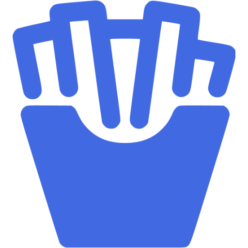 Royal Blue French Fries Icon