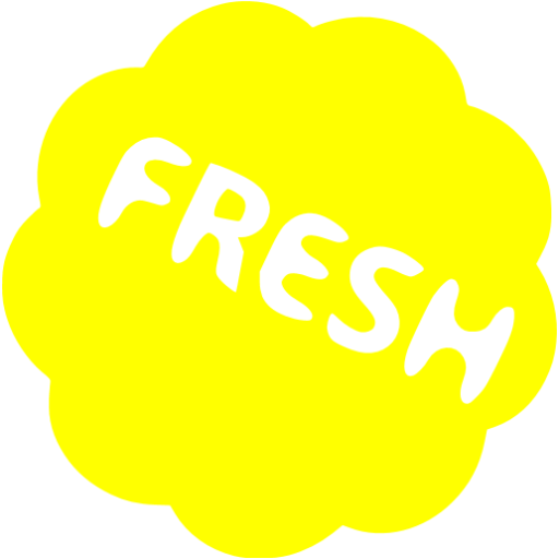 Yellow Fresh Badge Icon