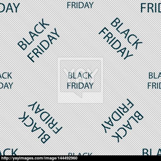 Black Friday Sign Icon Sale Symbol Special Offer Label Seamless