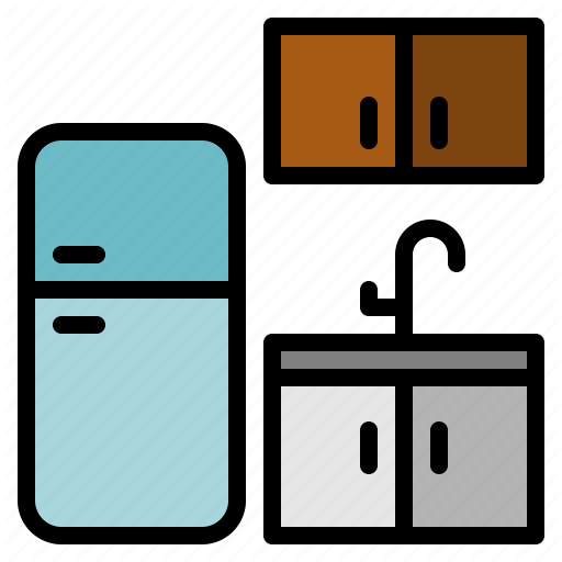 Food, Fridge, Furniture, Kitchen, Shelves Icon