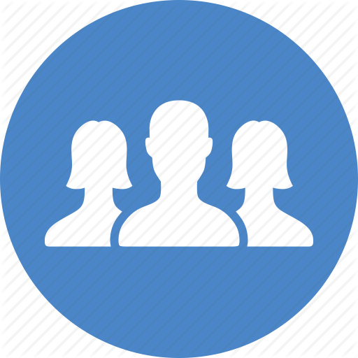 Blue, Circle, Community, Friends, Group, Network, Team Icon