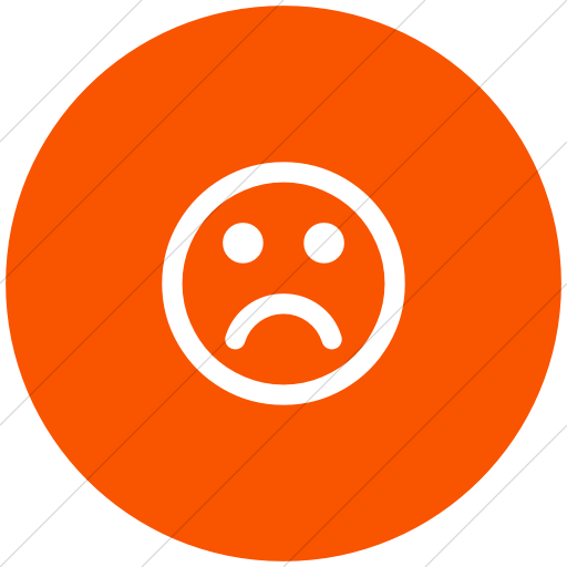 Flat Circle White On Orange Bootstrap Font Awesome