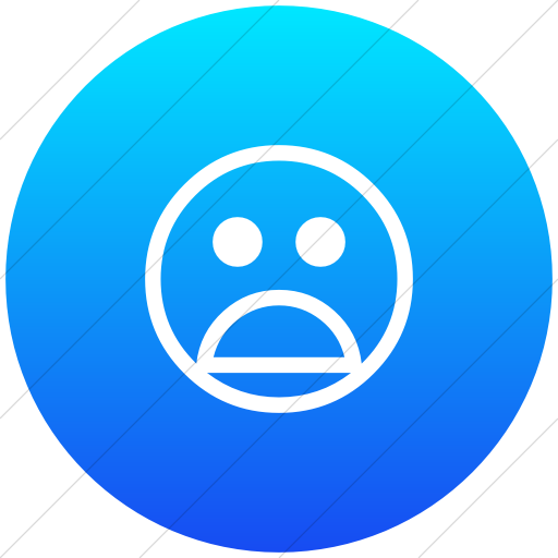 Flat Circle White On Ios Blue Gradient Classic