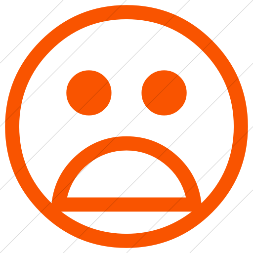 Simple Orange Classic Emoticons Frowning Face With Open