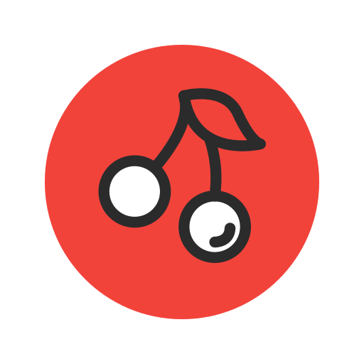 Cherry, Fresh, Fruit, Red, Vegetable, Vegetarian Icon Free