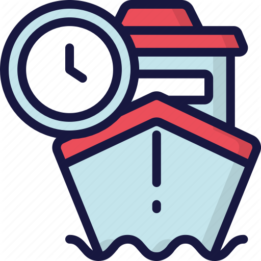Delivery, Logistics, Ship, Shipping, Timed Icon