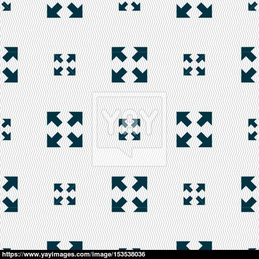 Full Screen Icon Sign Seamless Pattern With Geometric Texture