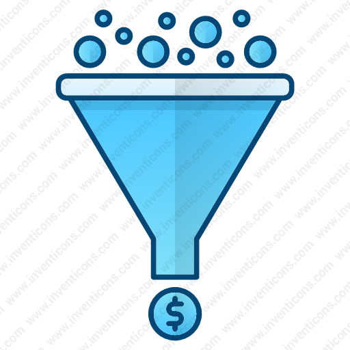 Download Funnel,with,coins,money Flow Icon Inventicons
