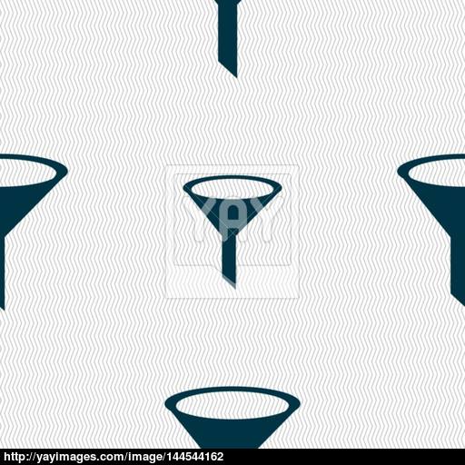 Funnel Icon Sign Seamless Abstract Background With Geometric