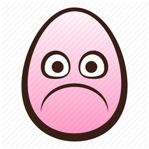Easter, Egg, Emoji, Face, Frowning, Funny Icon