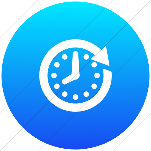 Flat Circle White On Ios Blue Gradient Raphael Clock