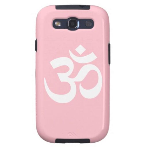 Pink And White Om Symbol Galaxy Cover Om Symbol