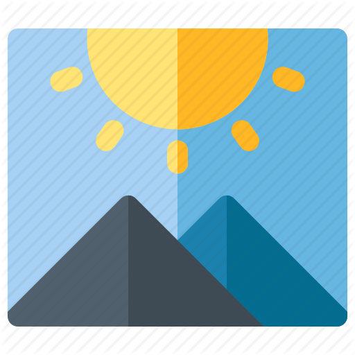 Android, Gallery, Image, Landscape, Mobile, Sun Icon