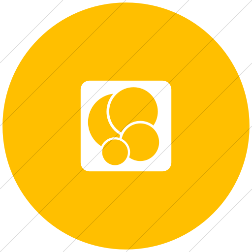 Flat Circle White On Yellow Foundation Social Game