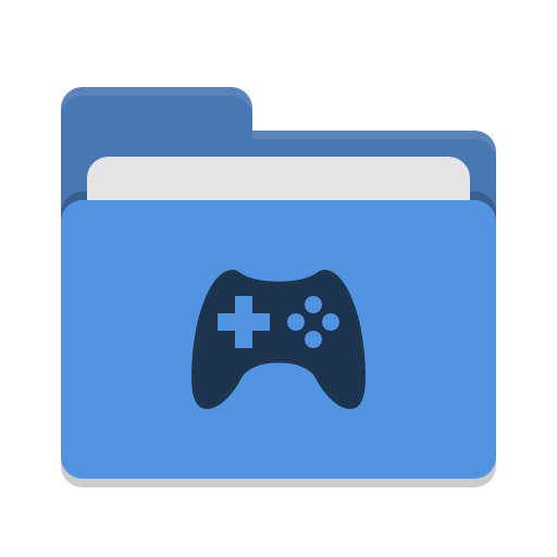 Folder Blue Games Icon Papirus Places Iconset Papirus