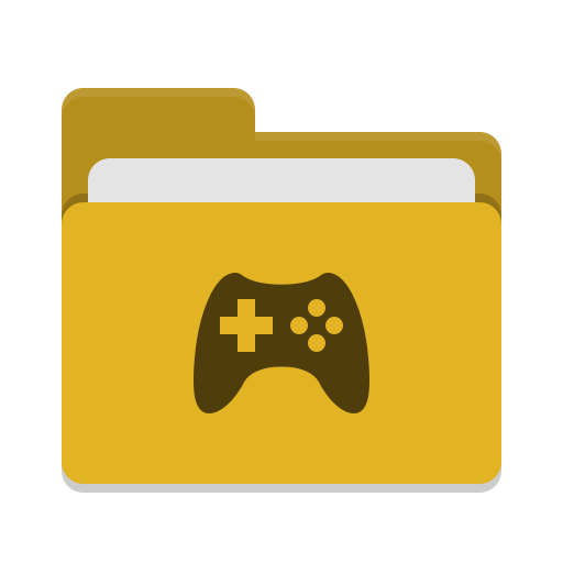 Folder Yellow Games Icon Papirus Places Iconset Papirus