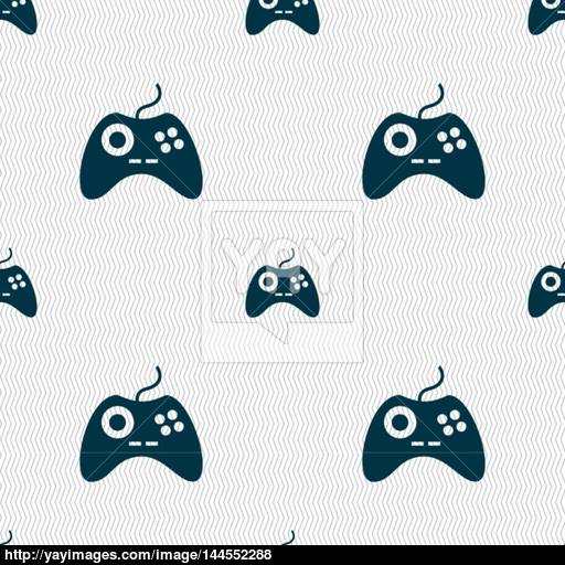 Joystick Sign Icon Video Game Symbol Seamless Abstract