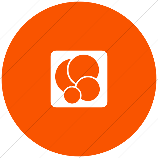 Flat Circle White On Orange Foundation Social Game