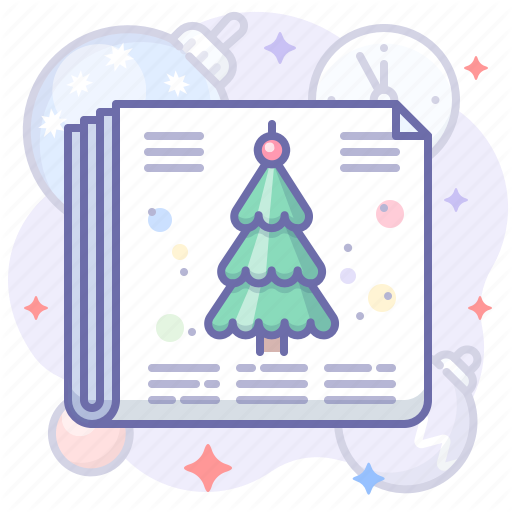 Event, News, Newspaper, Tree, Xmas Icon