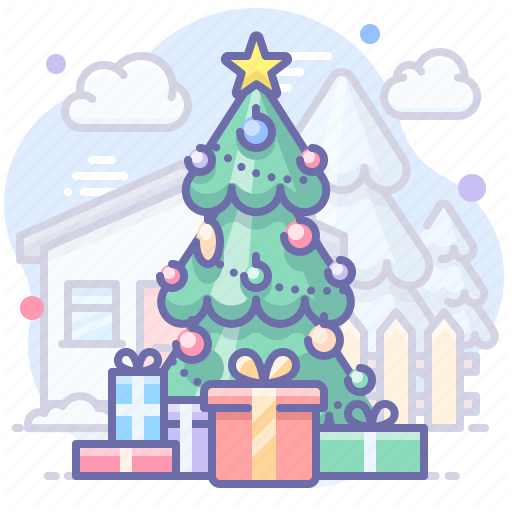 Gift, New Year, Presents, Tree, Xmas Icon