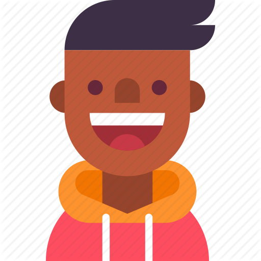 African, American, Avatar, Guy, Hoodie, Man, Student Icon
