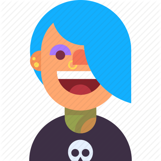 Avatar, Girl, Piercing, Skull, Tattoo, Teen, Woman Icon