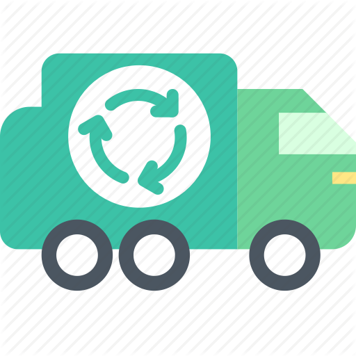 Garbage, Recycling, Truck Icon