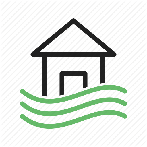 Building, Disaster, Flood, Home, House, Storm, Water Icon