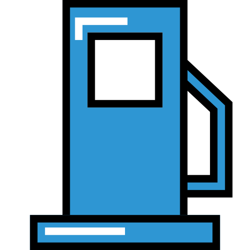 Gas, Gas Station, Road, Fuel, Gasoline Icon