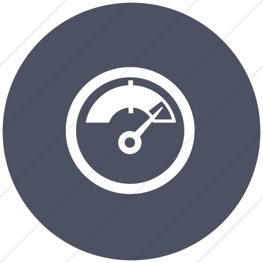 Flat Circle White On Blue Gray Classica Indicator Gauge