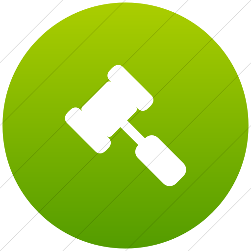 Flat Circle White On Green Gradient Bootstrap Font