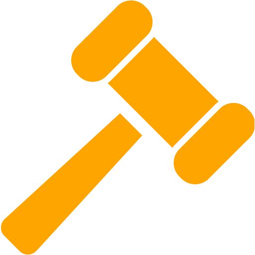 Orange Gavel Icon