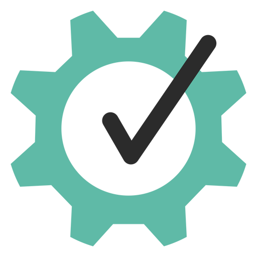 Tick Gear Colored Stroke Icon