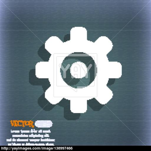 Cog Settings, Cogwheel Gear Mechanism Icon Symbol On The Blue