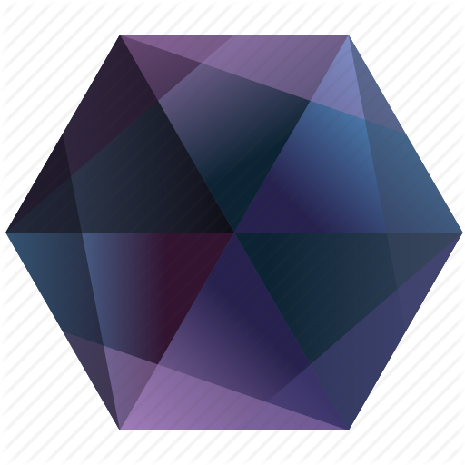 Gemstone Hexagon Icon Base Lalunar'