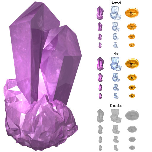 Large Crystal Icons