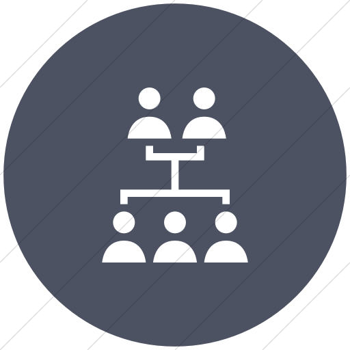 Flat Circle White On Blue Gray Iconathon Geneology Icon