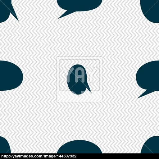 Speech Bubble Icons Think Cloud Symbols Seamless Abstract