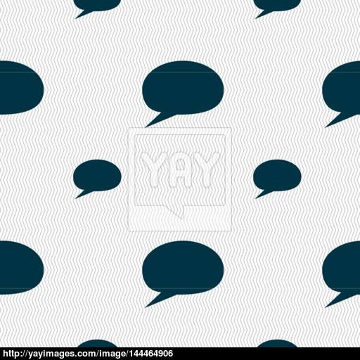 Speech Bubble Icons Think Cloud Symbols Seamless Pattern