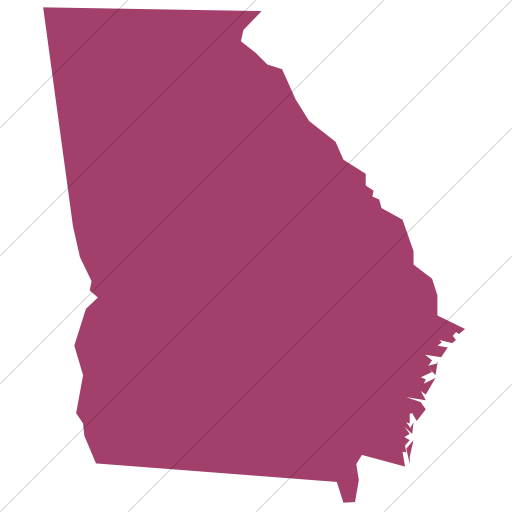 Simple Pink Us States Georgia Icon