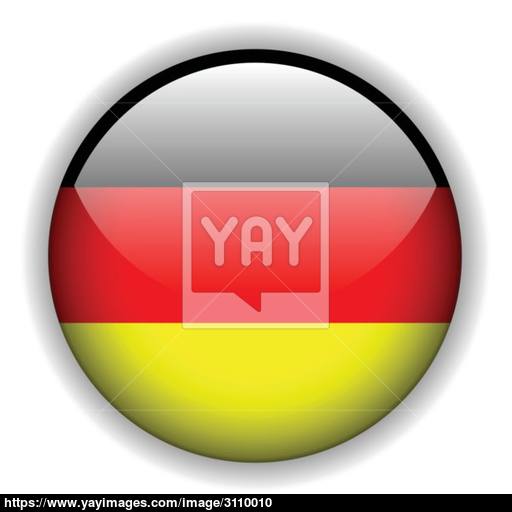German Flag Button, Vector Vector
