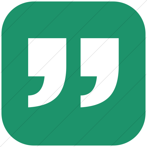 Flat Rounded Square White On Aqua Classica Square Close