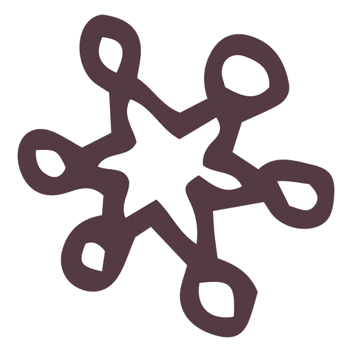 Snowflake Hand Drawn Icon