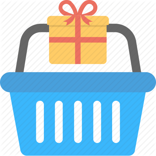 Gift Basket, Gift Inside Basket, Hamper, Shopping Basket Icon