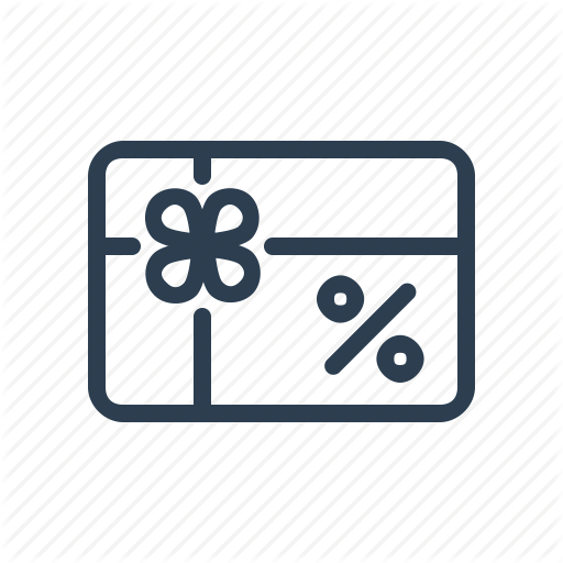 Coupon, Discount, Gift Card, Percent, Present, Sale, Voucher Icon