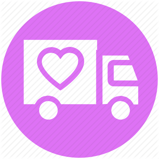 Delivery, Gift, Heart, Shipping, Transport, Truck, Valentine Icon